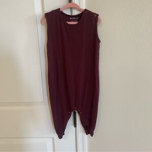 Momper Romper Maroon Stretchy Romper